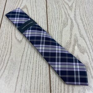 558 - Tommy Hilfiger Tie Purple Navy Plaid 527 TL21100146 Silk Blend $69.50